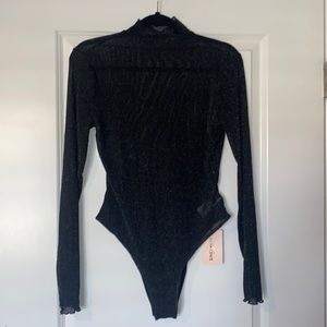 NWT mesh glitter body suit